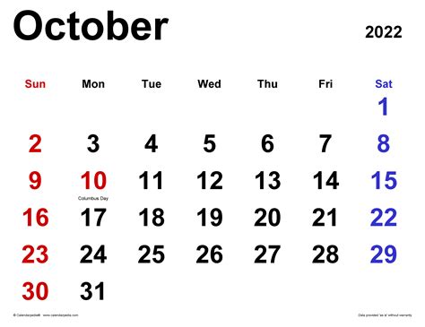 Jewish Calendar October 2022